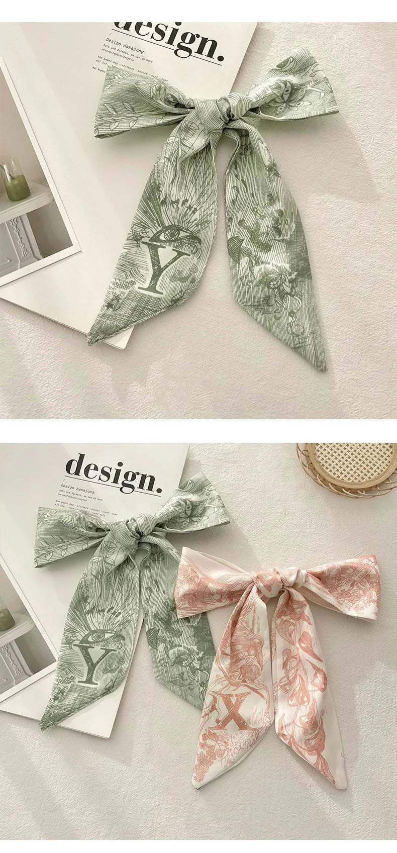 26 Letters Tarot Constellation Bag Scarf Twill Silk Scarves Women New Neckerchief Hair Headbands