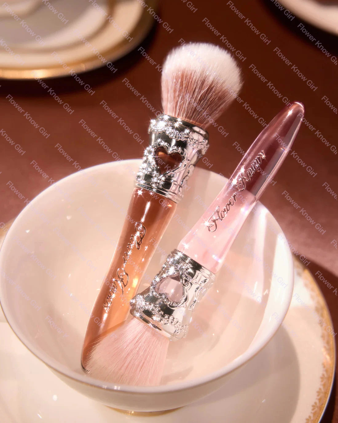 Flower Knows The Sweetie Bear Rounded Blush Brush  Loose Powder makeup Brushes