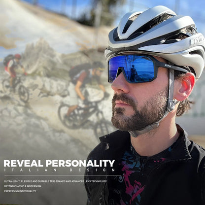SCVCN Cycling Sunglasses Bike Mountain Driving Glasses Outdoor Sports Hiking Glasses Men's Glasses for Leisure Sunglasses