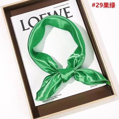 New Solid 60x60cm Square Scarf Single Imitation Silk Bright Light And Satin Performance Scarves Party Gift