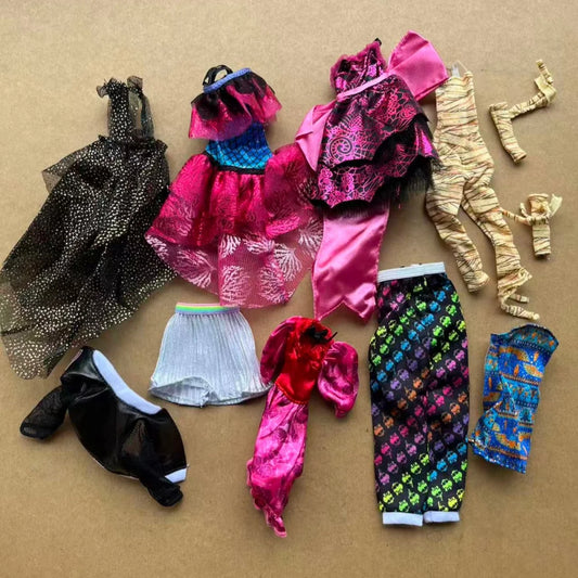 Colorful Dancing Doll Clothes Set Bratss Monster Doll Costume DIY Dressing Toy for Kids Includes Shirt Pants And Accessory