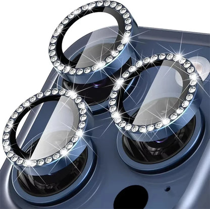 Glitter Diamond Rhinestone Camera Lens Protector for iPhone 17 18 Pro Max 16 16Pro 15 14 Plus 13 12 Mini 11 Air 17Pro 18Pro Max