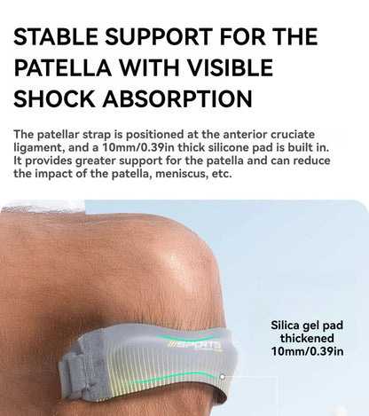 GOBYGO 1Pcs Sports Patella Strap Compression Knee Pads Adjustable Knee Sleeve  Outdoor Running Shock Absorption Jump Rope Unisex