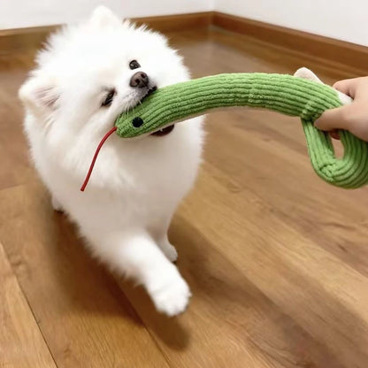 16.5 Inches Dog Toy Snake Interactive Toy Kitten Kick Toy Interactive Pet Toy for Indoor Cats Pet Supplies