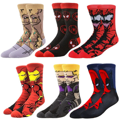 1/5/6/10/20pairs BEAST KINGDOM Novelty Casual Cartoon Anime Socks Men Women Hip Hop Street Fashion Funny Crew Socks