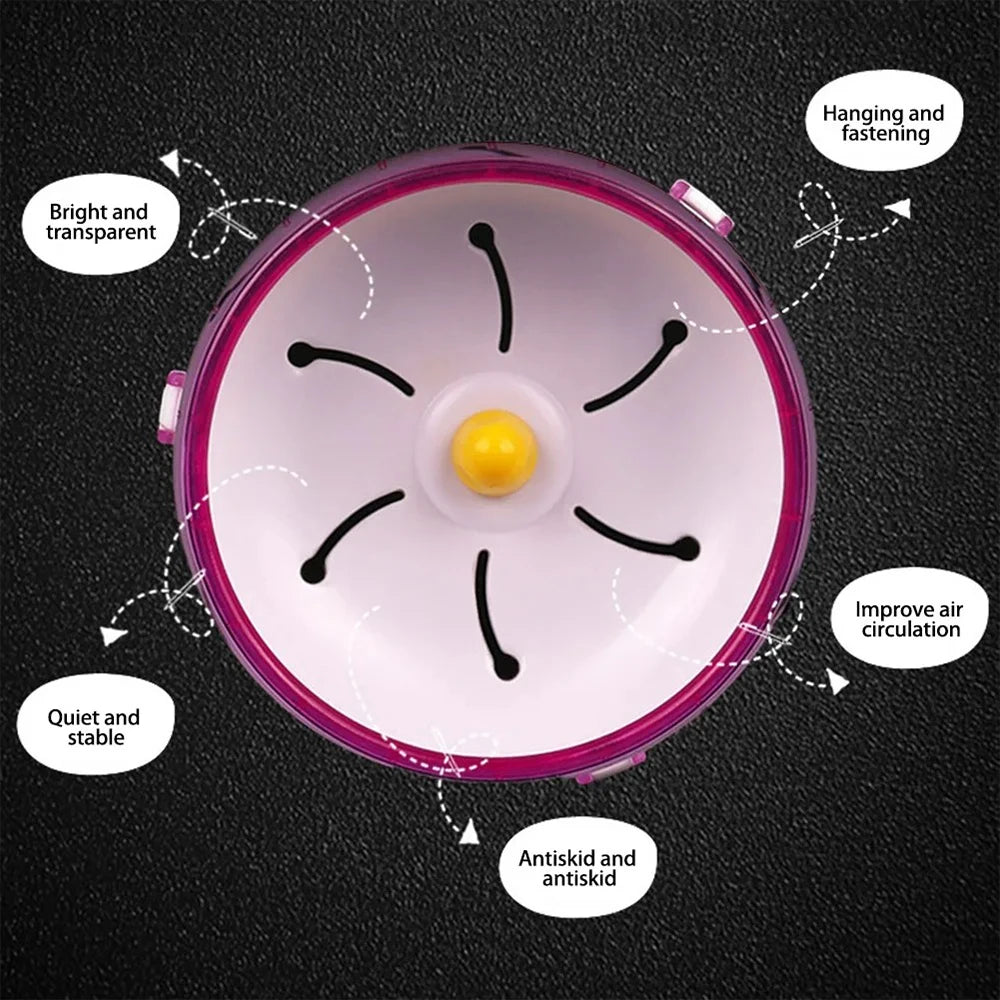 Hamster Wheel Running Disc Toy Sport Running Silent Transparent Small Pet Rotatory Jogging Wheel Toys Pet Hamster Cage Supplies