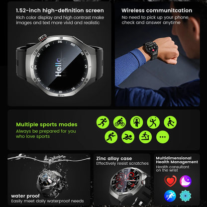 2025 New GT5 Pro Smart Watch Men AMOLED Screen GPS Motion trajectory Heart Rate Monitr Bluetooth Call SmartWatch Waterproof Band
