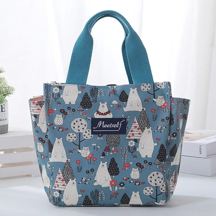 Rilibegan Lunch Bags Handbag Picnic Lunch Bags Bento Box For Family Outdoor Leisure Park Lunch Bag Big Capacity Family Lunch Bag