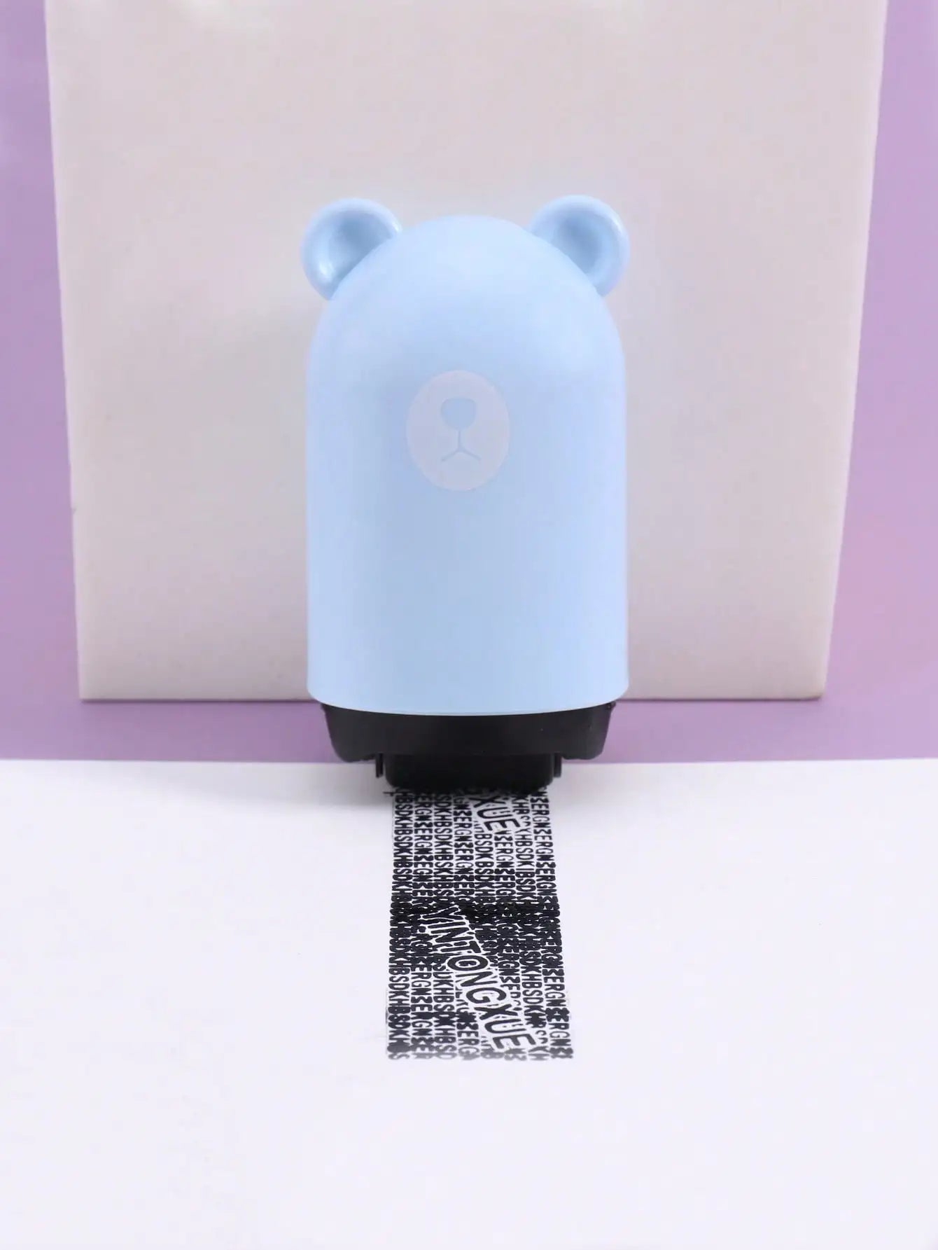 1 Cute Bear Shaped Roller Stamp, Study Notebook Typos Cover Graffiti Fashion Stamp, Personal Privacy Graffiti Daily Necessities