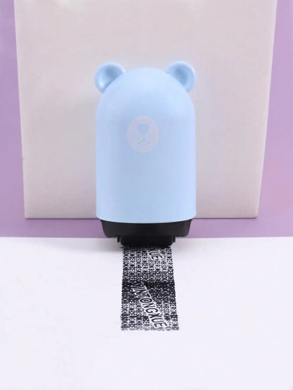 1 Cute Bear Shaped Roller Stamp, Study Notebook Typos Cover Graffiti Fashion Stamp, Personal Privacy Graffiti Daily Necessities