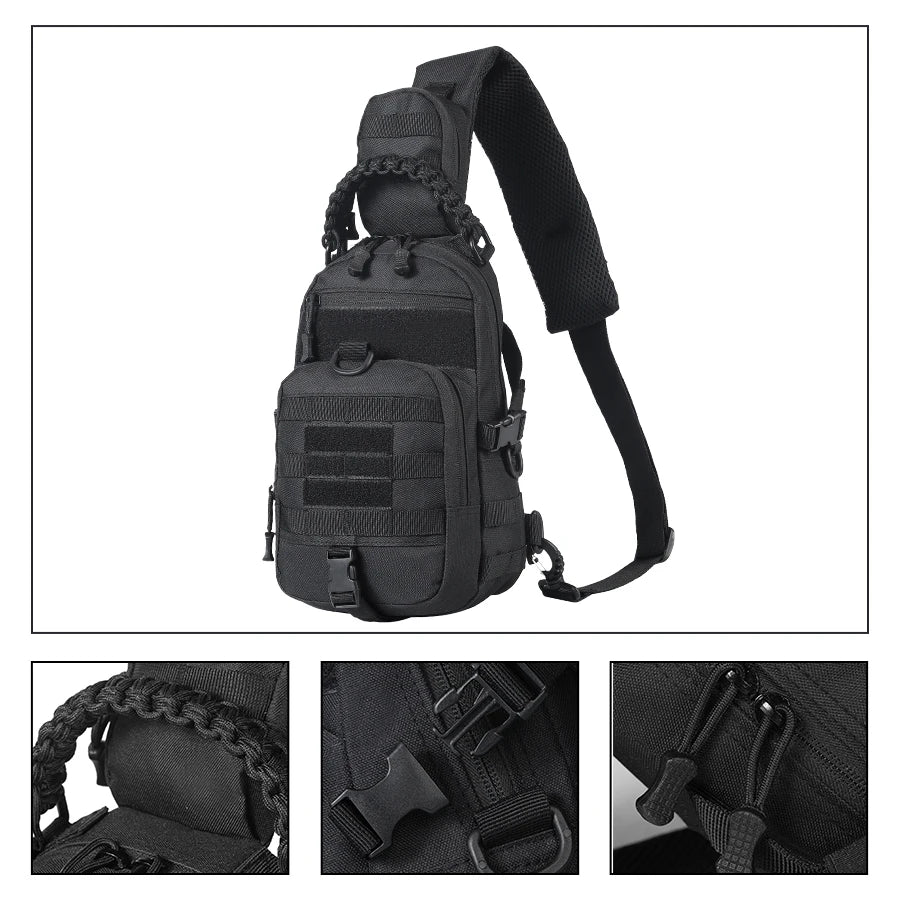Multi functional outdoor chest bag, sports cycling, hiking, portable and wear-resistant crossbody bag