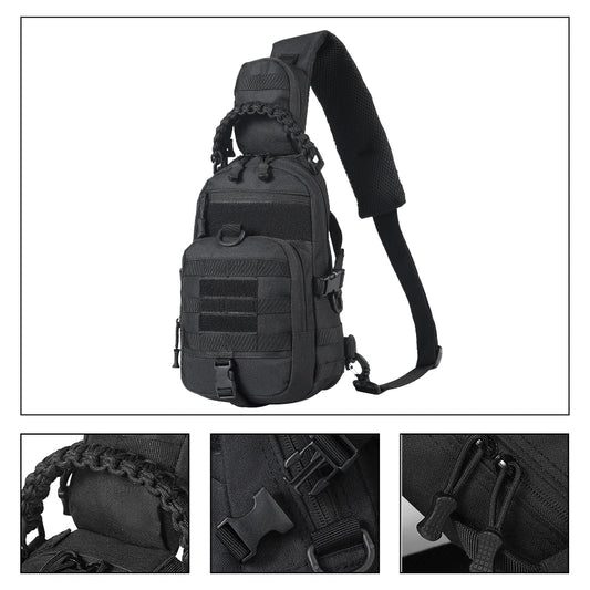 Multi functional outdoor chest bag, sports cycling, hiking, portable and wear-resistant crossbody bag