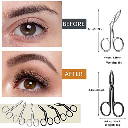 Scissor Shaped Eyebrow Tweezers Flat Headed Tweezers Oblique Headed Tweezers Stainless Steel Scissors Handle Tweezers