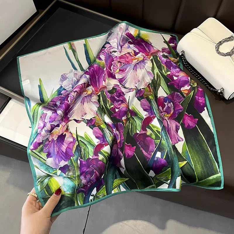 Scarf 100% Silk Bandana Women Square Scarves Wrap Kerchief Spring Fashion Luxury High Quality Headband Hijab Shawls 2026