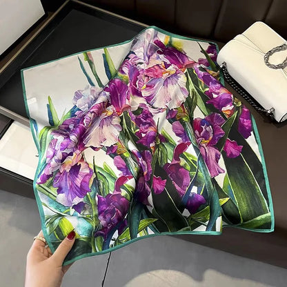 Scarf 100% Silk Bandana Women Square Scarves Wrap Kerchief Spring Fashion Luxury High Quality Headband Hijab Shawls 2026