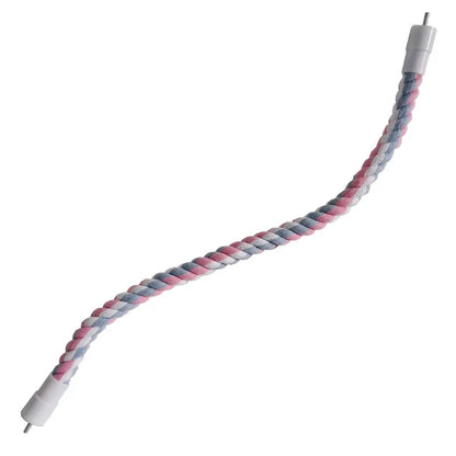 1PC Pet Bird Bite Toy Parrot Color Cotton Rope Toys Elastic Parrot Climbing Toys Sturdy Bird Swing rope Pet Cage Toy Swing Stand