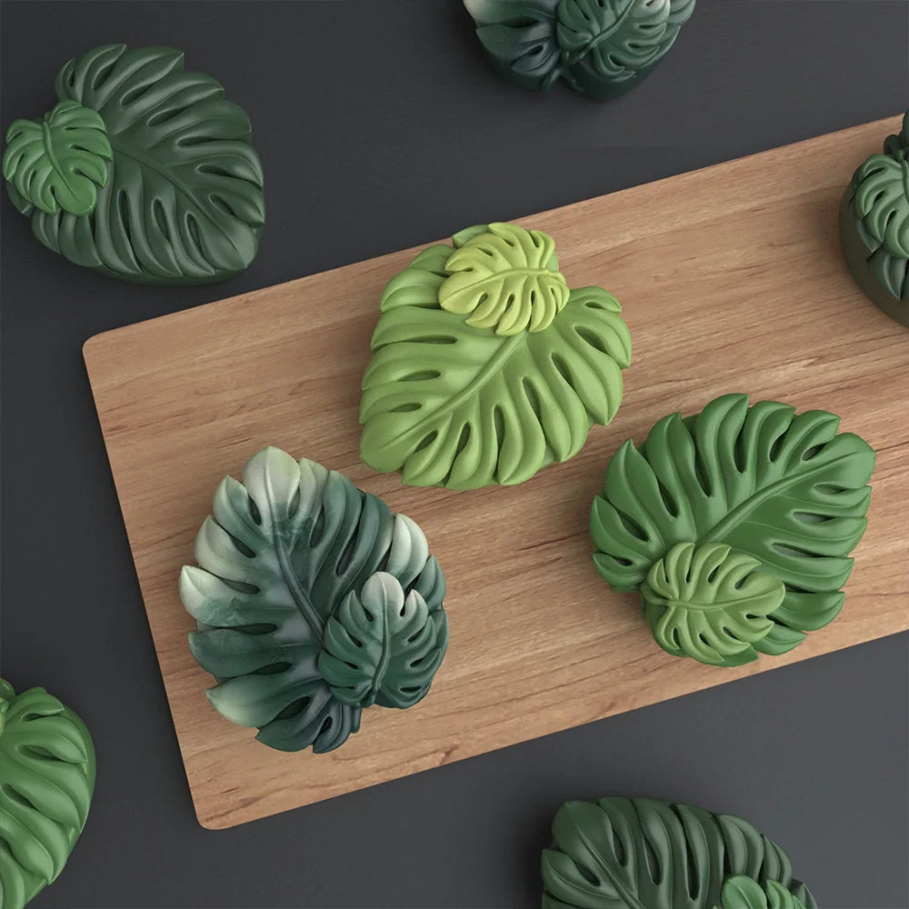3D Tropical Leaves Silicone Mold for Handmade Soap Candle Resin Macking Molds DIY Art Crafts Aromatherapy Gypsum Ornaments Mould
