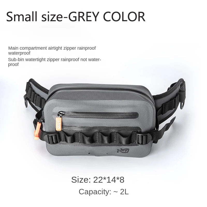 LINNHUE Fishing Tackle Waterproof Bag Outdoor Waist Fanny Pack Capacity Crossbody Bag Fishing Lures Line Box Storage Accessories