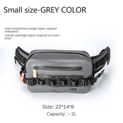 LINNHUE Fishing Tackle Waterproof Bag Outdoor Waist Fanny Pack Capacity Crossbody Bag Fishing Lures Line Box Storage Accessories