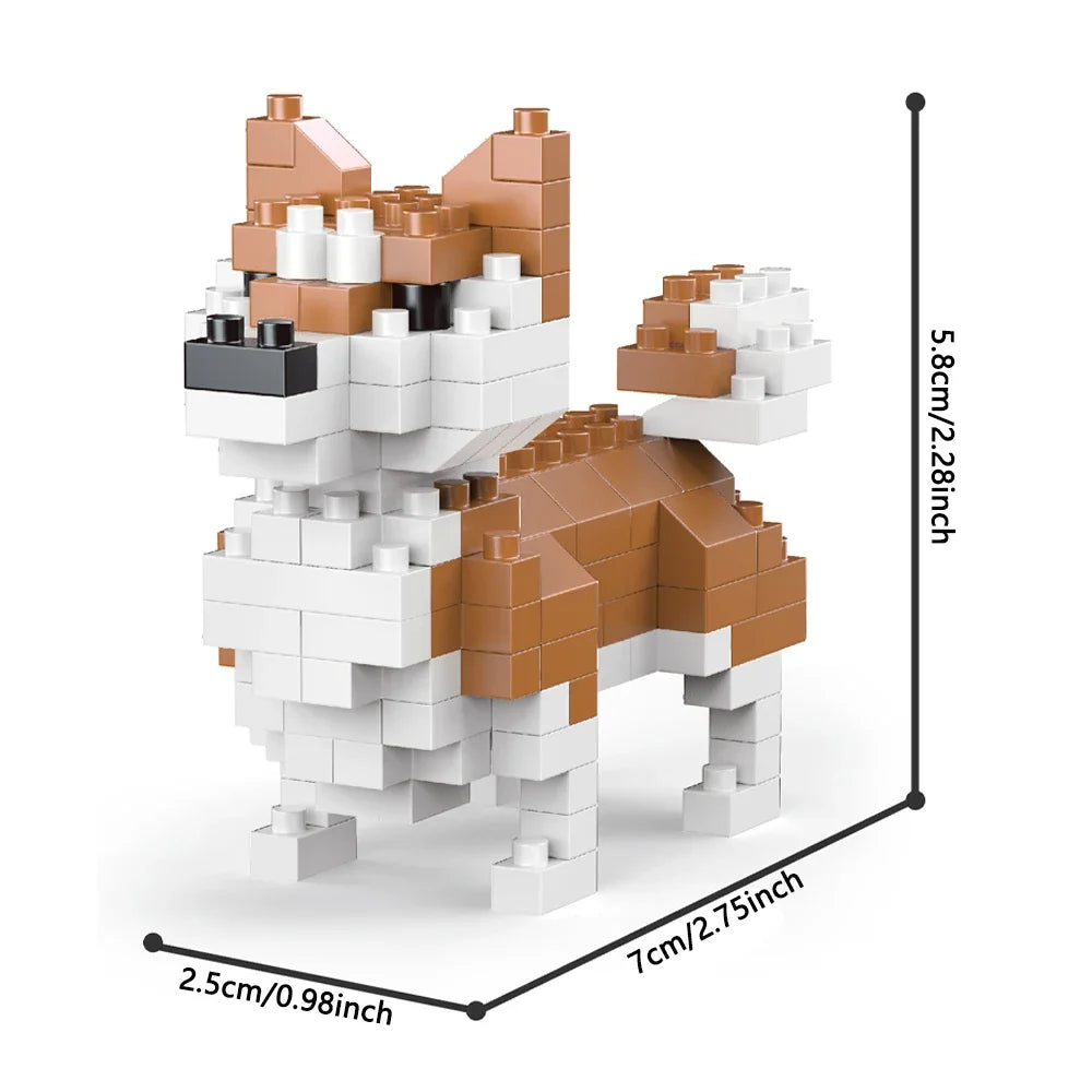 Knew Built Super Mini Dogs Dachshund Building Blocks Toys Kit: Corgi, Poodle & Entry-level Learning, Interactive Playtime, Gift