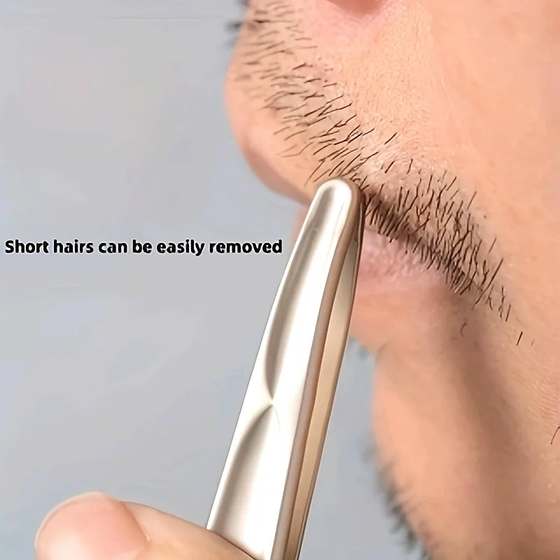 Premium Round Head Tweezers for Eyebrow & Facial Hair Removal Seamless Clips Short Hair Precision Beard Clip