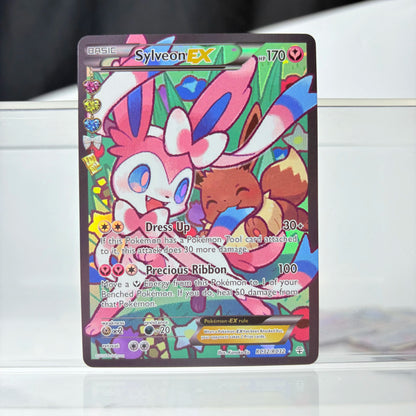 PKM Foil Collection PTCG Charizard Pikachu Mew EX Sylveon Singl PKM Holographic Cards PROXY Card Hobbies Rare Collection Battle