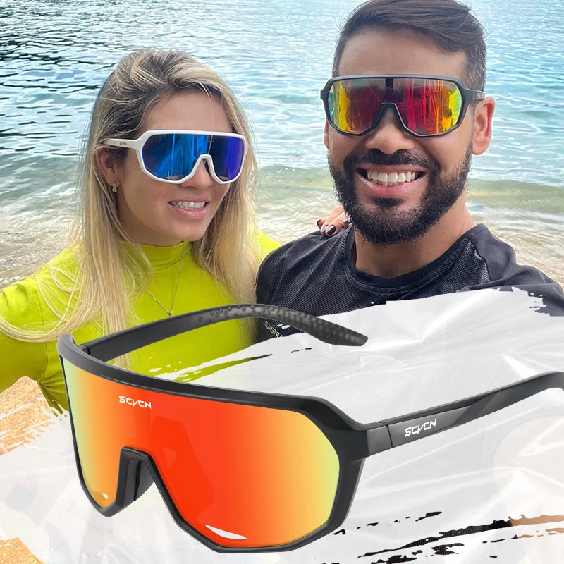 SCVCN Men Cycling Glasses Photochromic Sunglasses Mountain Bike Road Bicycle Eyewear MTB Cycle Goggles Sports UV400 Glasses Hot