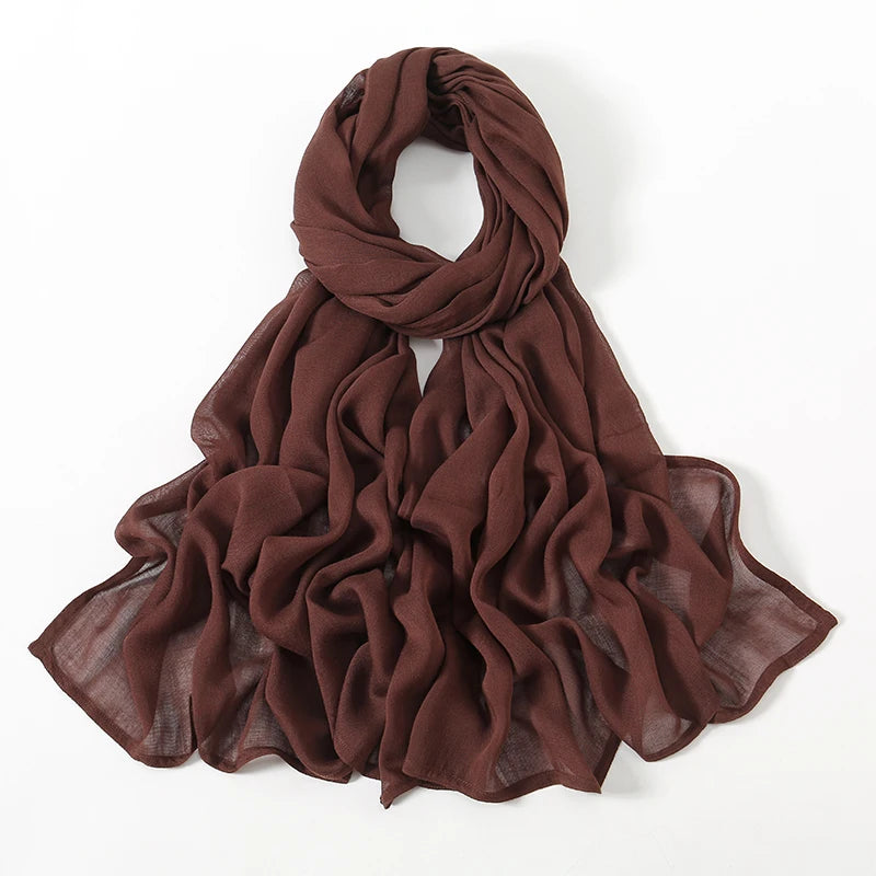 Fashion Modal Hijab Rayon Cotton Shawls Muslim Hijabs For Women Plain Scarf Big Size Headscarf Islamic Turban Headband 190*85cm