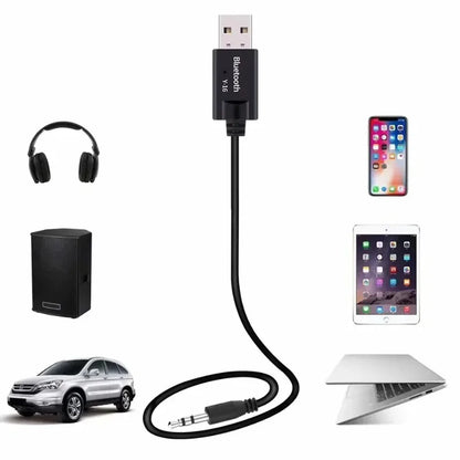 Wireless Audio Adapter Bluetooth 5.0 Receiver Car Kit 3.5MM 3.5 Jack AUX Auto Stereo Music USB Dongle for Car Speaker Amplifier