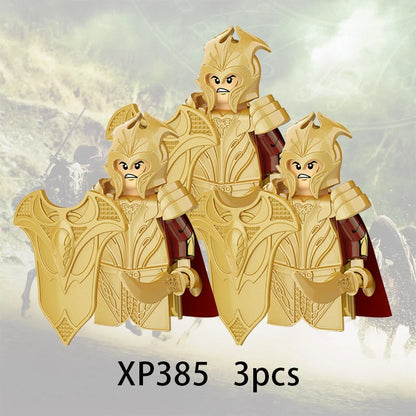 3pcs Lord Rings Elves Orcs Army Dwarf Rohan Mini Action Toy Figures Building Blocks Assembly Toys for Kids Birthday Gift