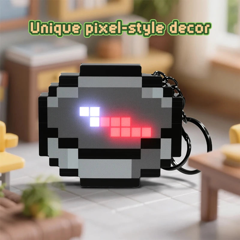 Rechargeable Compass Pixel Wind Peripheral design Toy trinket Use Movable Compass  Keychain Pendant Real-world Use Toys Gift