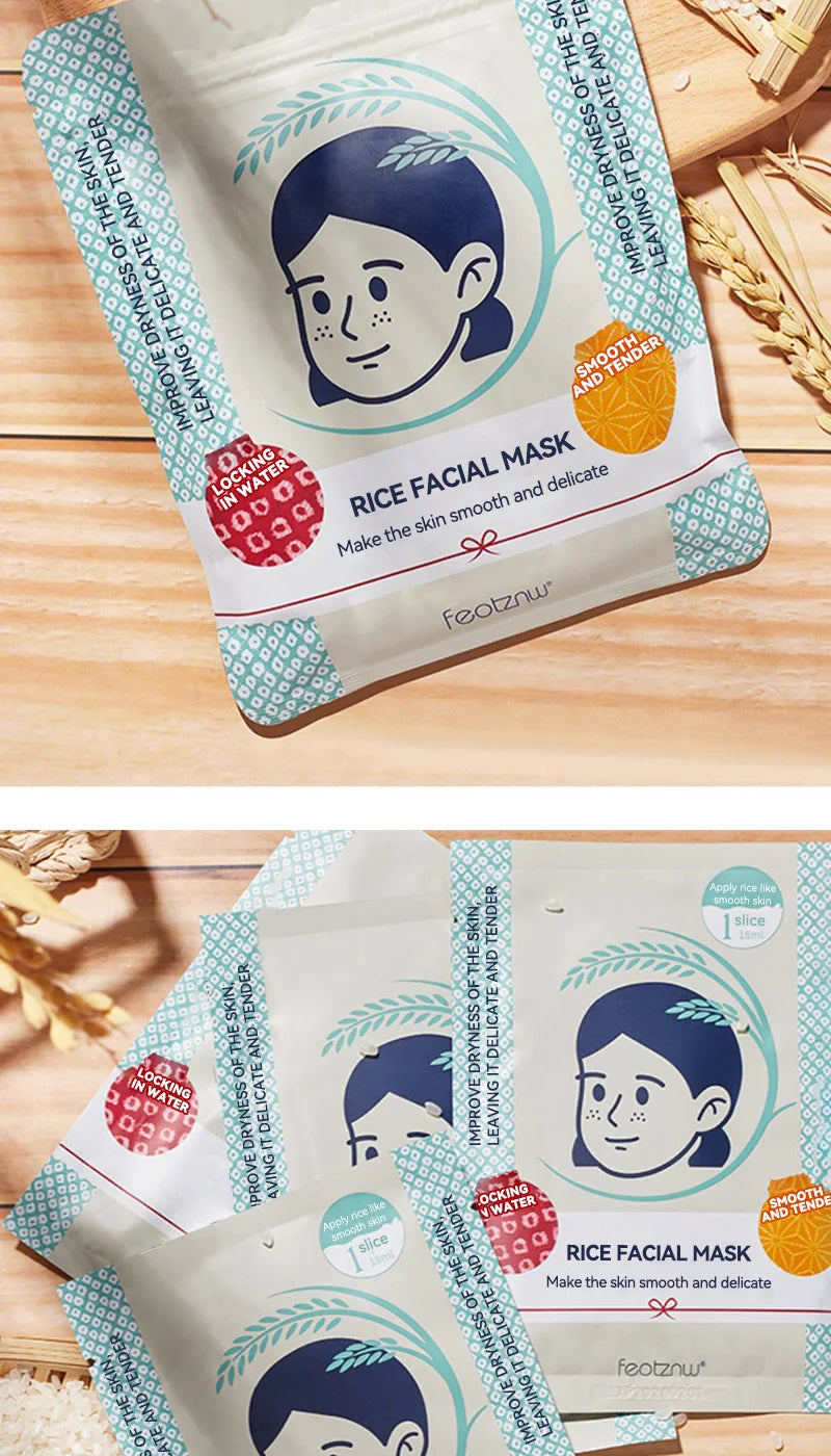 Fadinne Rice Mask — Hydrating, Moisturizing, and Water-Locking Formula for Soft and Supple Skin