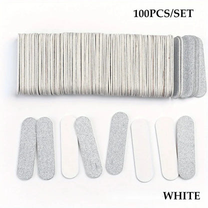 50/100pcs Double Side Nail Files Mini Wood Sanding Buffer Block Set For Gel Wood Sanding Buffer Block Set For G…Polish Manicure