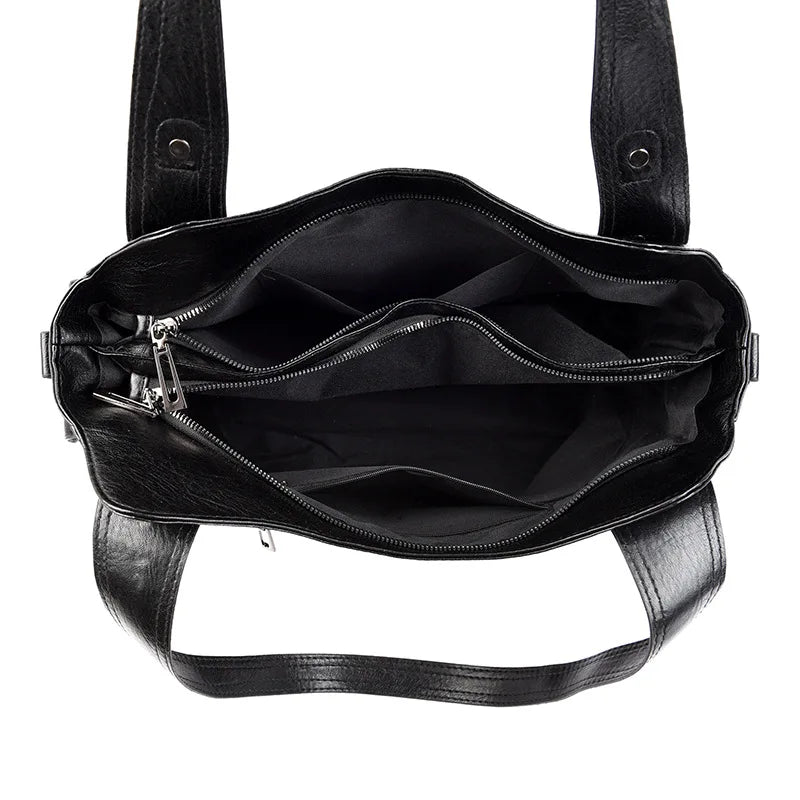 HOMEFISH Soft Interior Compartment Shoulder Bags High Quality Contrasting Colors Bags for Women Fashion Zipper Pu Handbags