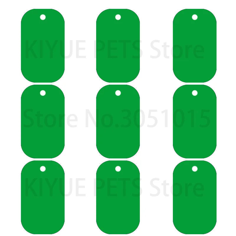 100Pcs Dog Tag Military Pet Id Tags Aluminum Name Pendant Blank Dog Tags Personalized Customized Dog Tag