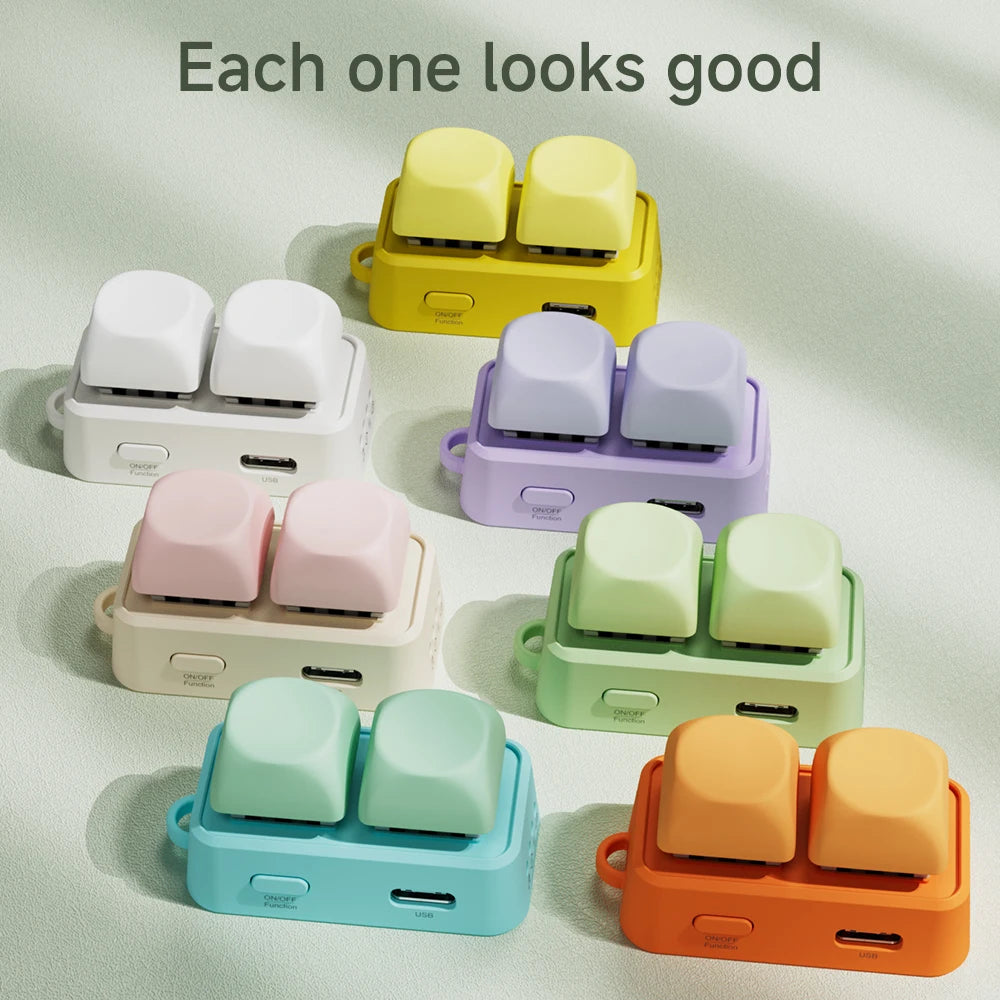 New Keypad Dual Button E-book Page Turner For Tablet Mobile Phone Blue Tooth Remote Control Swipe Short Videos For Android/IOS