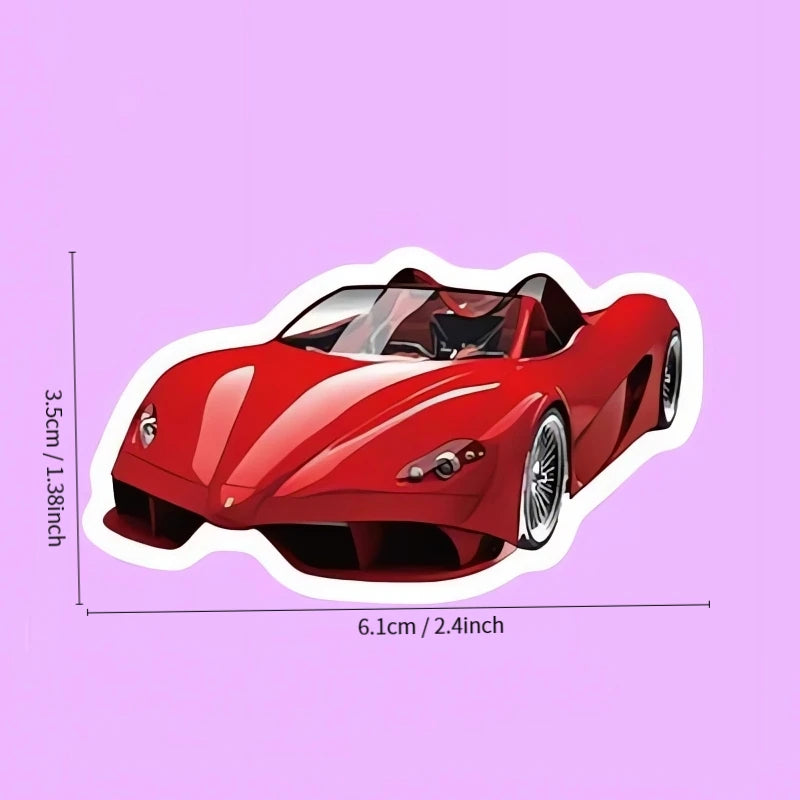 50pcs Cool Car Sticker, Racing Car Sticker and Decals for Kids, Phone Case, Guitar, Scooter, Laptop, Kettle Decoration Stickers