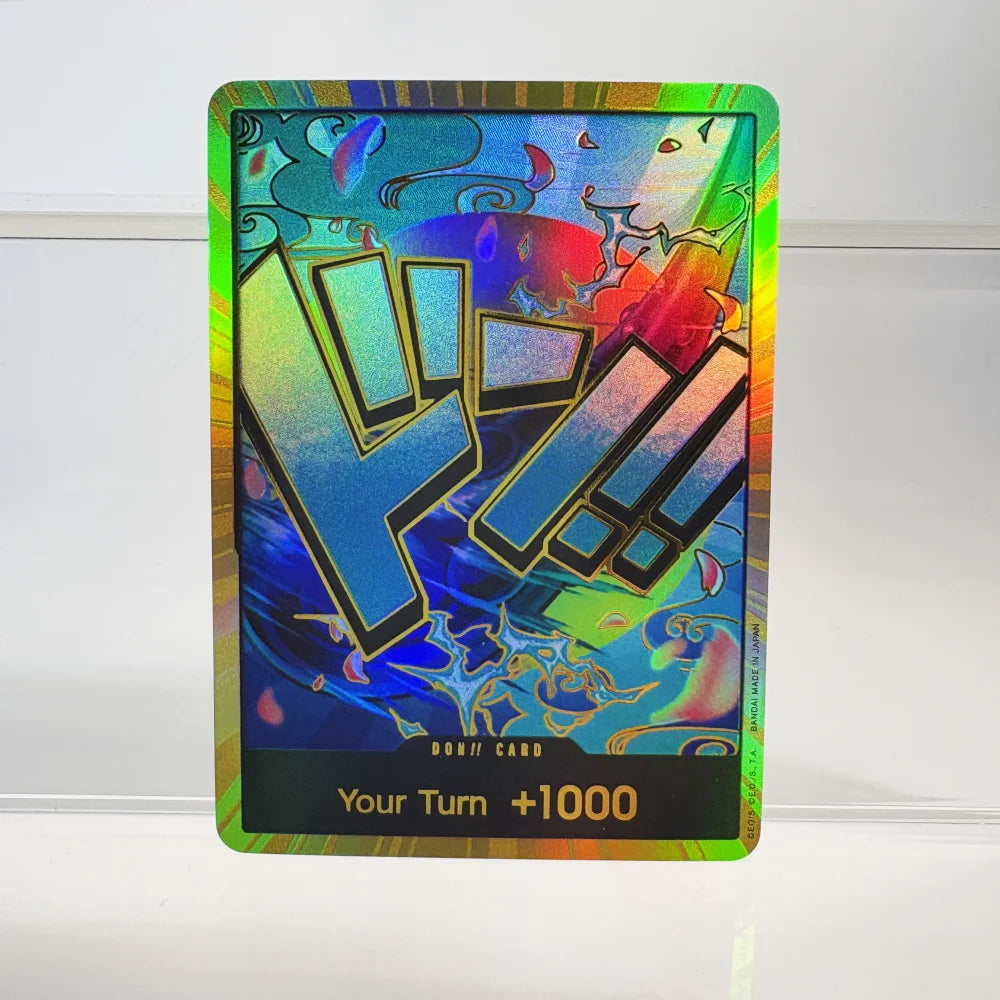 1PCS/30Pcs One Piece TCG GOLD DON!! Anime Collection Cards PRB-01 Foil English SUPER PARALLEL FOIL NM Refraction The Gift