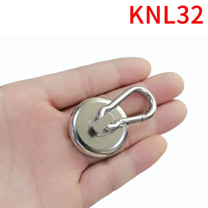 Magnetic Hooks Strong Heavy Duty Neodymium Hooks With Swivel Carabiner Hook For Refrigerator 1pcs Magnetic Materials