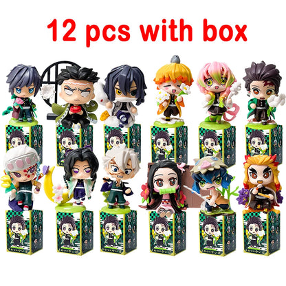 Demon Slayer Tanjiro Kamado Nezuko Anime Cartoon Figure Blind Box Creative Personalized Statue Model Ornament Surprise Gift Box