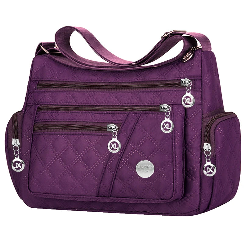 Square-shaped, versatile men's and women's crossbody bag, new style large bag, fabric bag, Oxford style shoulder bag, fashionabl