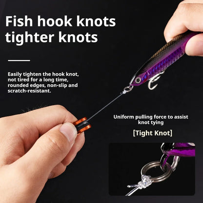 1pc/2pcs Alloy cable ring Fast line cutting Anti-slip Protect hands/fishing reel Tighten the leader knot fishing tools