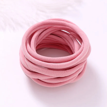 10pcs/lot Nylon Headband Baby Girl Accessories For Children's Hair Elastic Bands For Girls Toddler Headdress Baby Turban