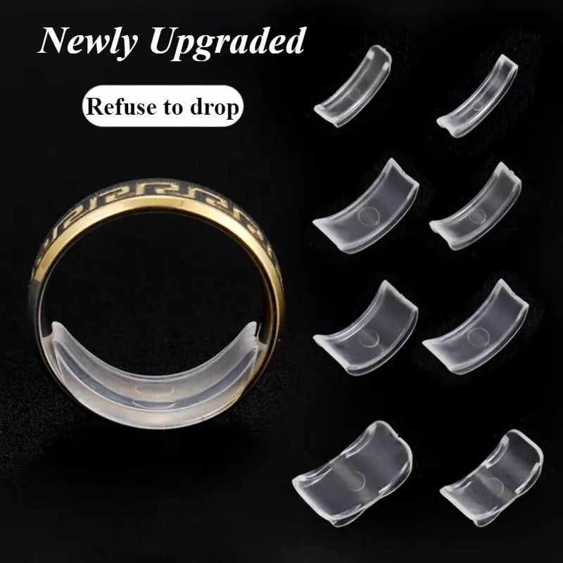 8 Sizes Silicone Invisible Clear Ring Size Adjuster Resizer Loose Rings Reducer Ring Sizer Fit Any Rings Jewelry Tools