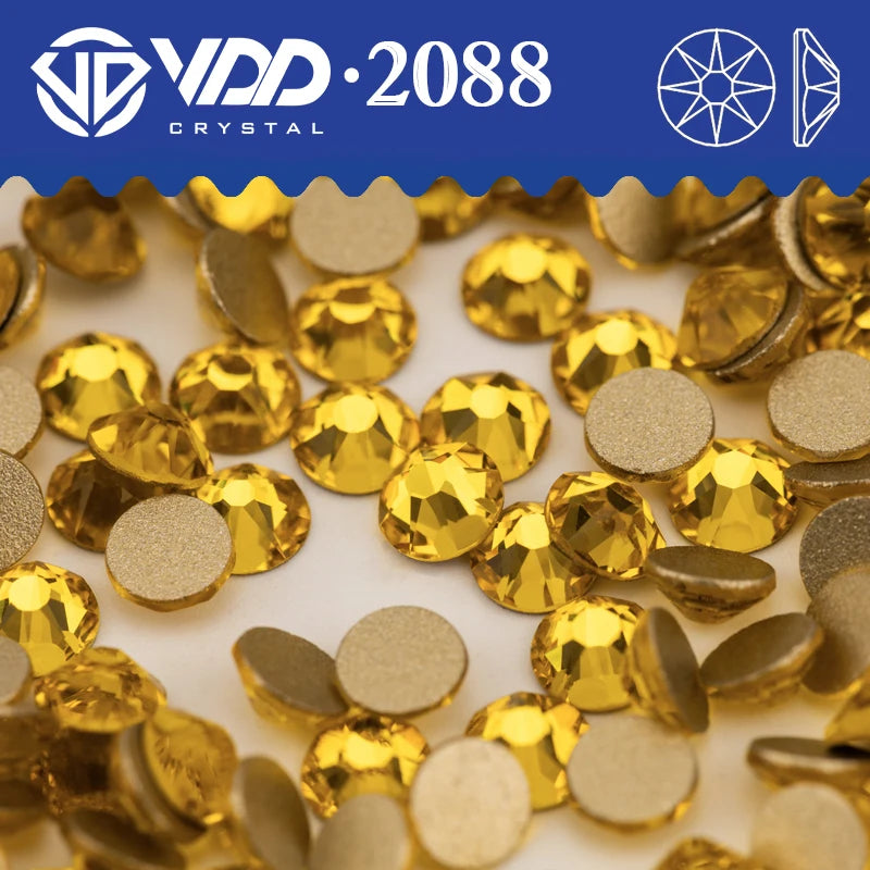 VDD SS16-SS30 High Quality AAAAA 2088 Rhinestones Crystal Flatback 8 Big 8 Small 16cut Stones For DIY Crafts Nail Art Decoration