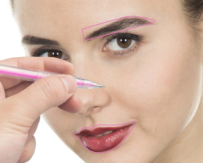 1 Pc Microblading Permanent Makeup Mapping Skin Marker Pen Lips Eyebrows Tattoo Positioning  Marking Aid Tools
