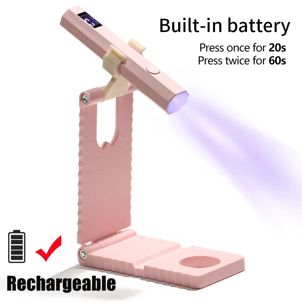 YIKOOLIN Convenient Handheld Nail Dryer Lamp UV/LED Nail Curing All Gel Polish Nail Art Tool Nail Art Convenient Nail Lamp