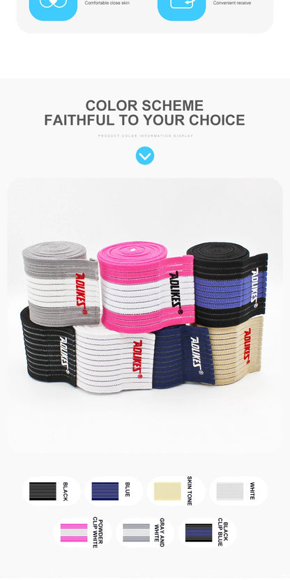 AOLIKES 1PC 40-180cm Compression Bandage Protector Knee Support Brace Sports Elastic Elbow Straps Leg Bands Bandage Workout Wrap