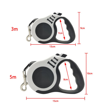 3m 5m Dog Leash For Small Medium Large Dogs Cats Automatic Retractable Strong Nylon Puppy Lead Schnauzer Pet Supplies