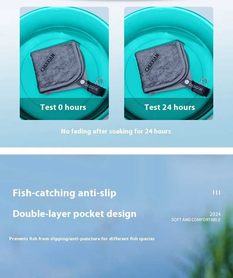 Ultra soft and fast drying fishing towel, ultra-fine fiber towel, cleaning towel for outdoor fishing, scrubbing fishing rod